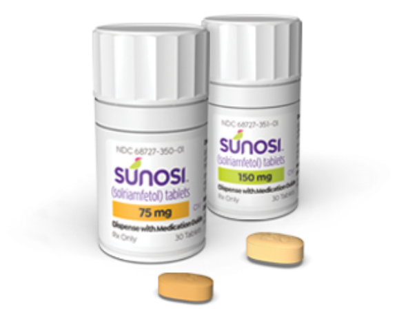 SUNOSI® 75 mg and SUNOSI® 150 mg packaging